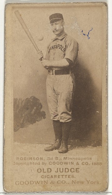 Goodwin & Company, Myers C. Robinson, 3rd Base, Minneapolis, from the Old Judge series (N172) for Old Judge Cigarettes