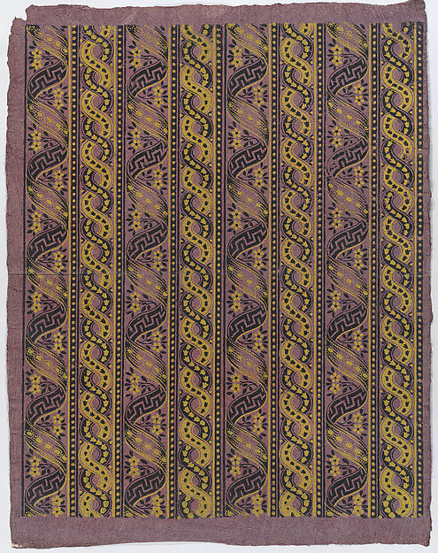 Anonymous, Sheet with four borders with guilloche and ribbon patterns