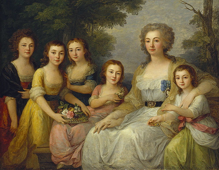 Angelica Kauffmann, Portrait of Countess A.S. Protasova with her Nieces