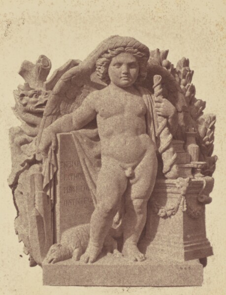 Édouard Baldus, ["La Médecine", Sculpture by Louis Eugène Bion, Decoration of the Louvre, Paris]