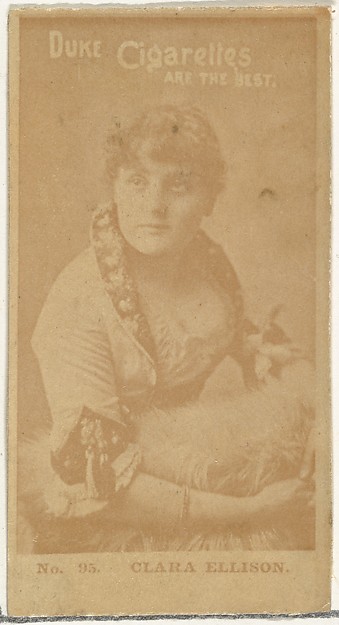W. Duke, Sons & Co., Card Number 95, Clara Ellison, from the Actors and Actresses series (N145-6) issued by Duke Sons & Co. to promote Duke Cigarettes