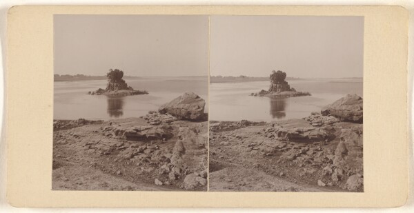 Unknown, Rock in the midst of Jamuna.