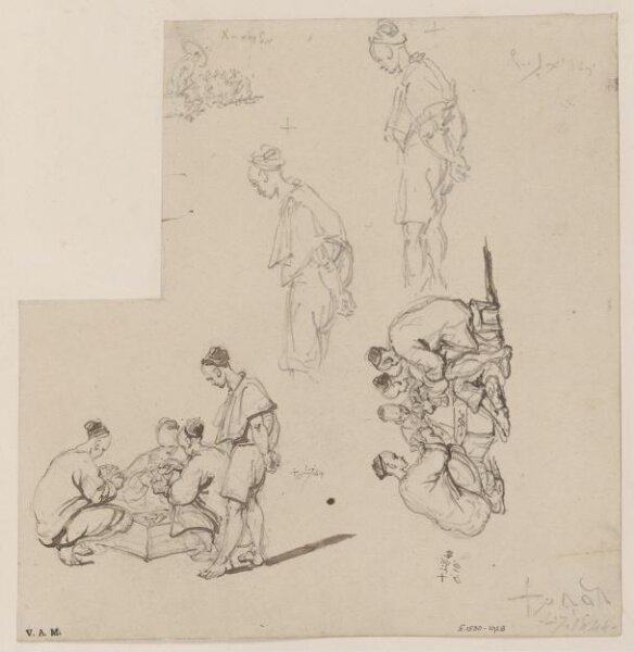 George Chinnery, Chinese card-players and other figures