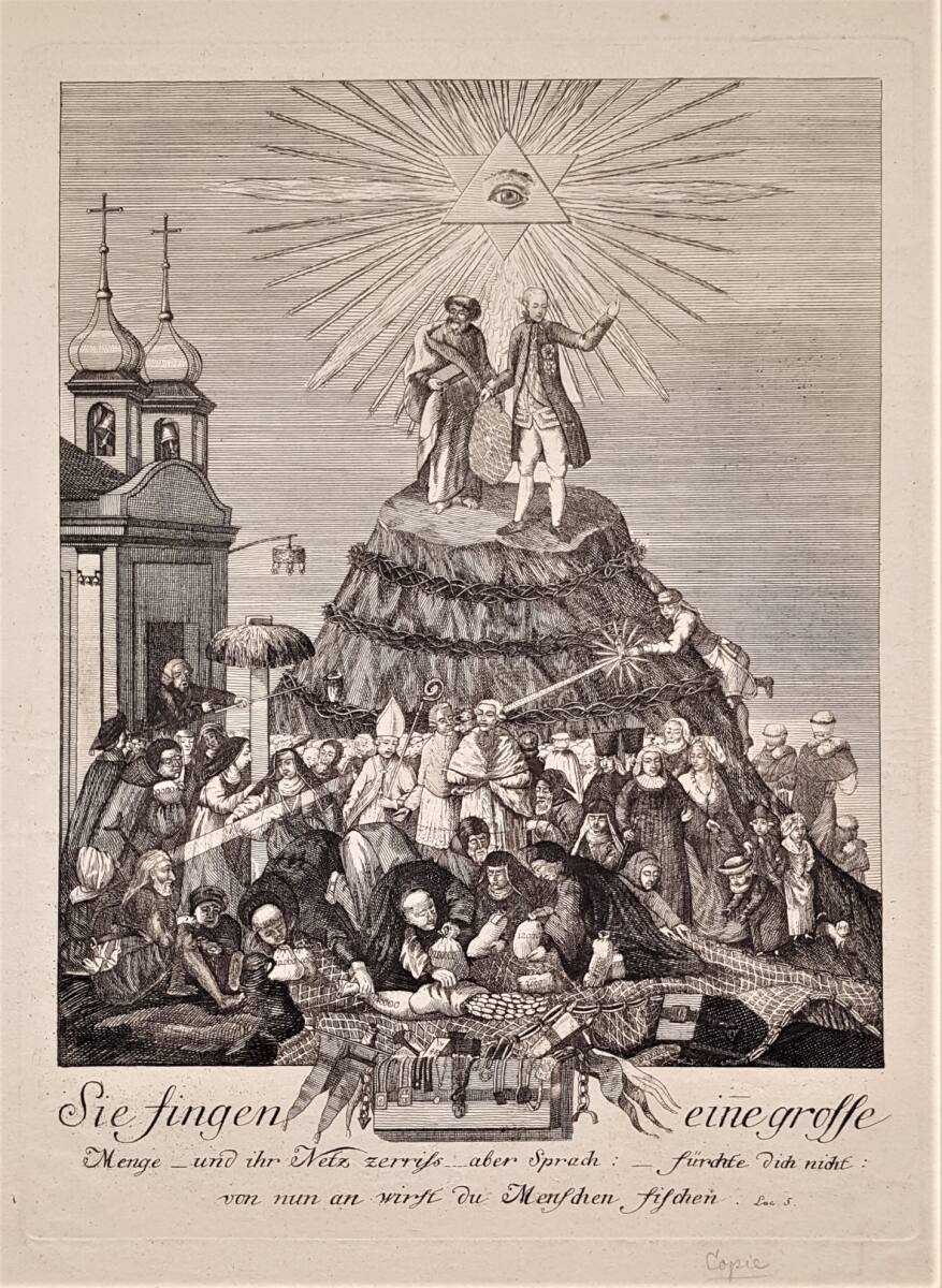 Anonym, Allegorie auf Kaiser Joseph II. als "neuer Menschenfischer"