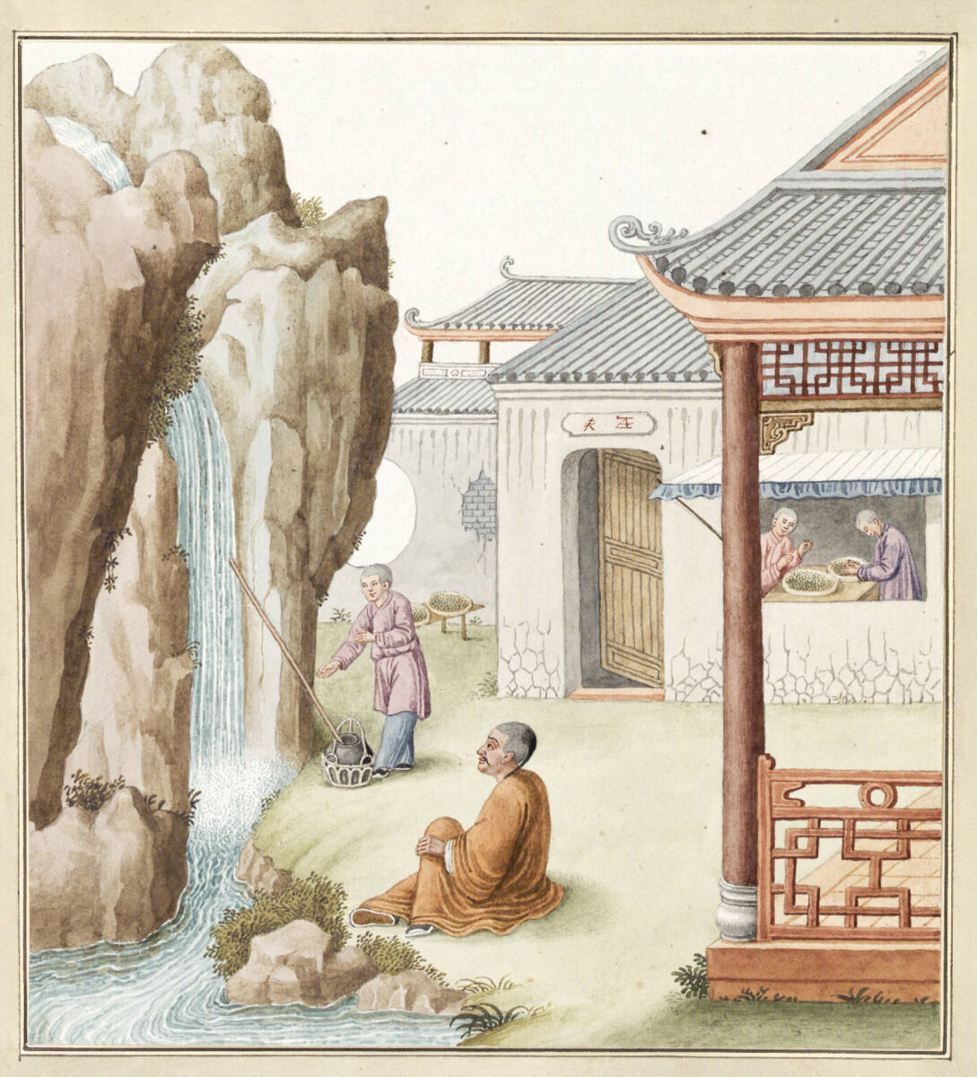 Anonym, Der Wasserfall des Berges Pechang