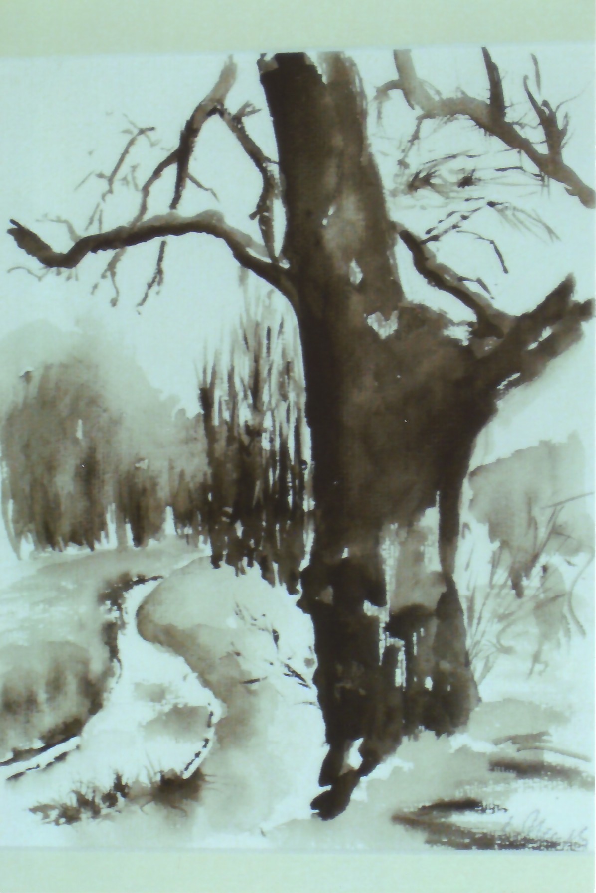 Ingrid Wöller, Ausstellung Aquarelle und Zeichnungen von Steffi Muth