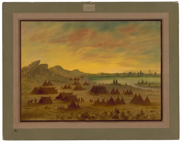 George Catlin, An Apachee Village