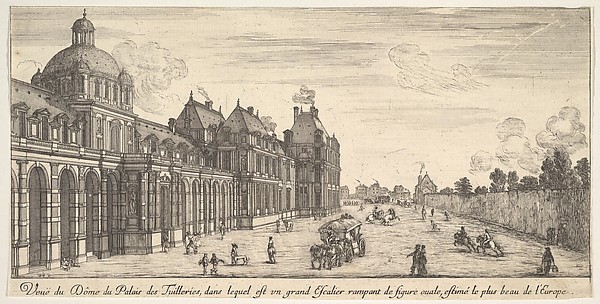 Stefano della Bella, View of the dome of the Palace of the Tuilleries, from "Various views of remarkable places in Italy and France" (Diverses vues d'endroits remarquables d'Italie et de France)