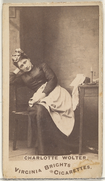 Allen & Ginter, Charlotte Wolter, from the Actors and Actresses series (N45, Type 1) for Virginia Brights Cigarettes