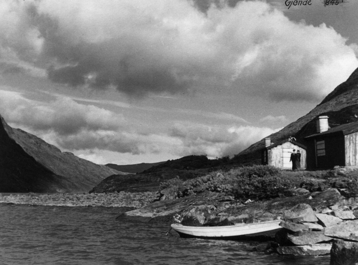 Anders Beer Wilse, Gjende, Jotunheimen, Leirungsdalen, Samferdsel, Bebyggelse, Båt