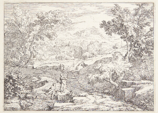 Abraham Genoels, Arkadisk landskab med en bæk