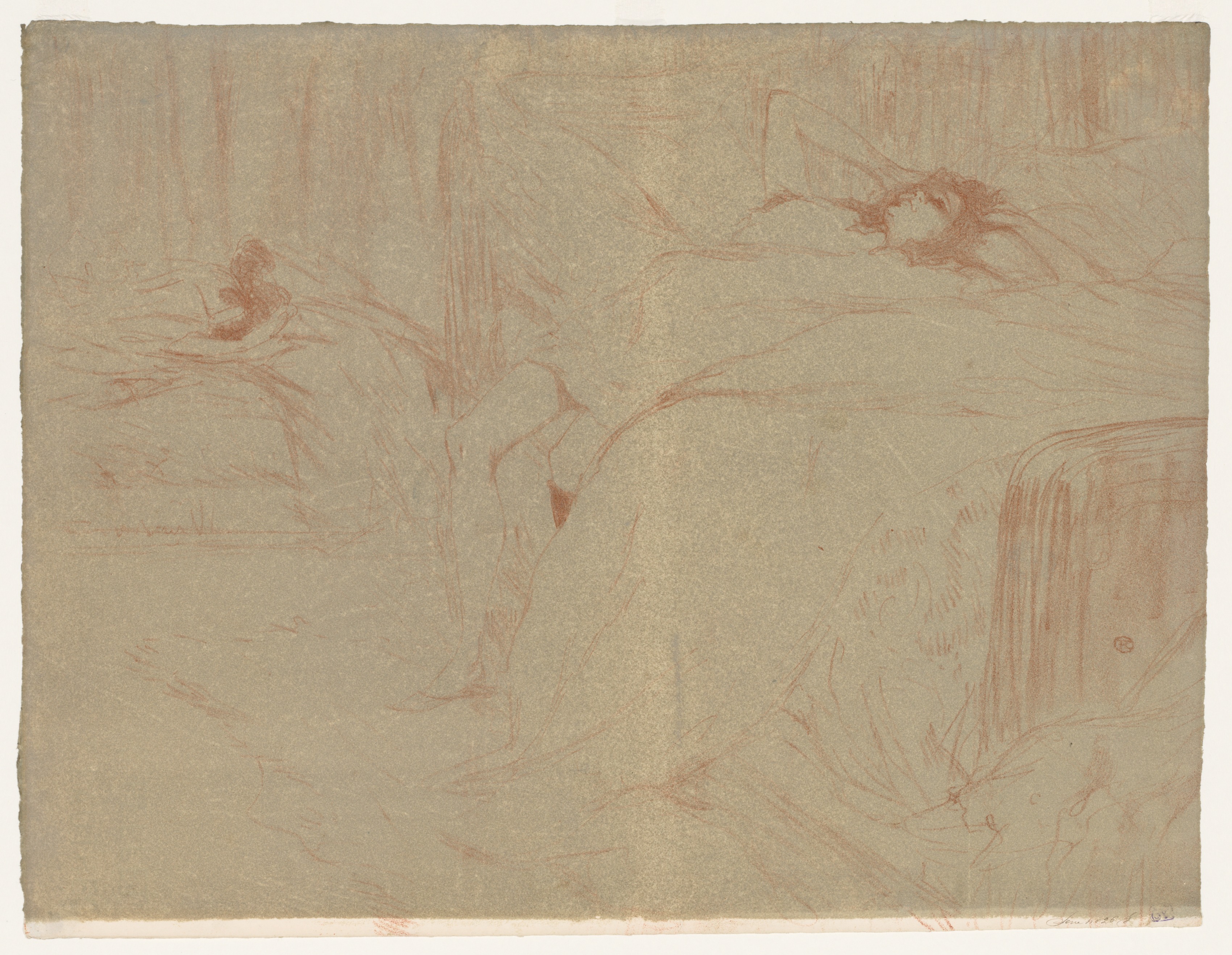 Henri de Toulouse-Lautrec, Elles: Woman Lying on Her Back