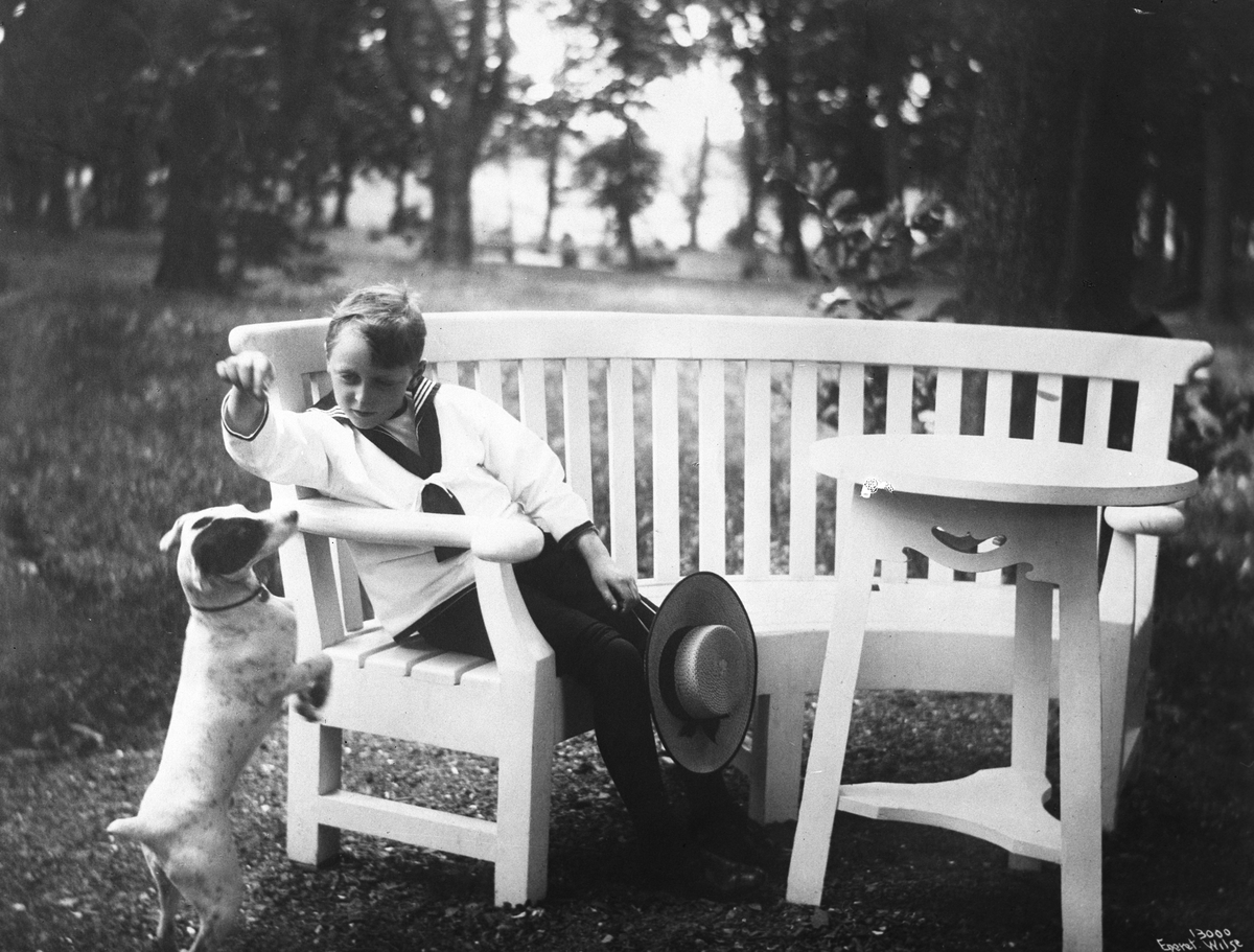 Anders Beer Wilse, Prot: Kronprinsen lekende med hund