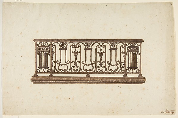 Anonymous, French, 18th century, Design for an Iron Railing