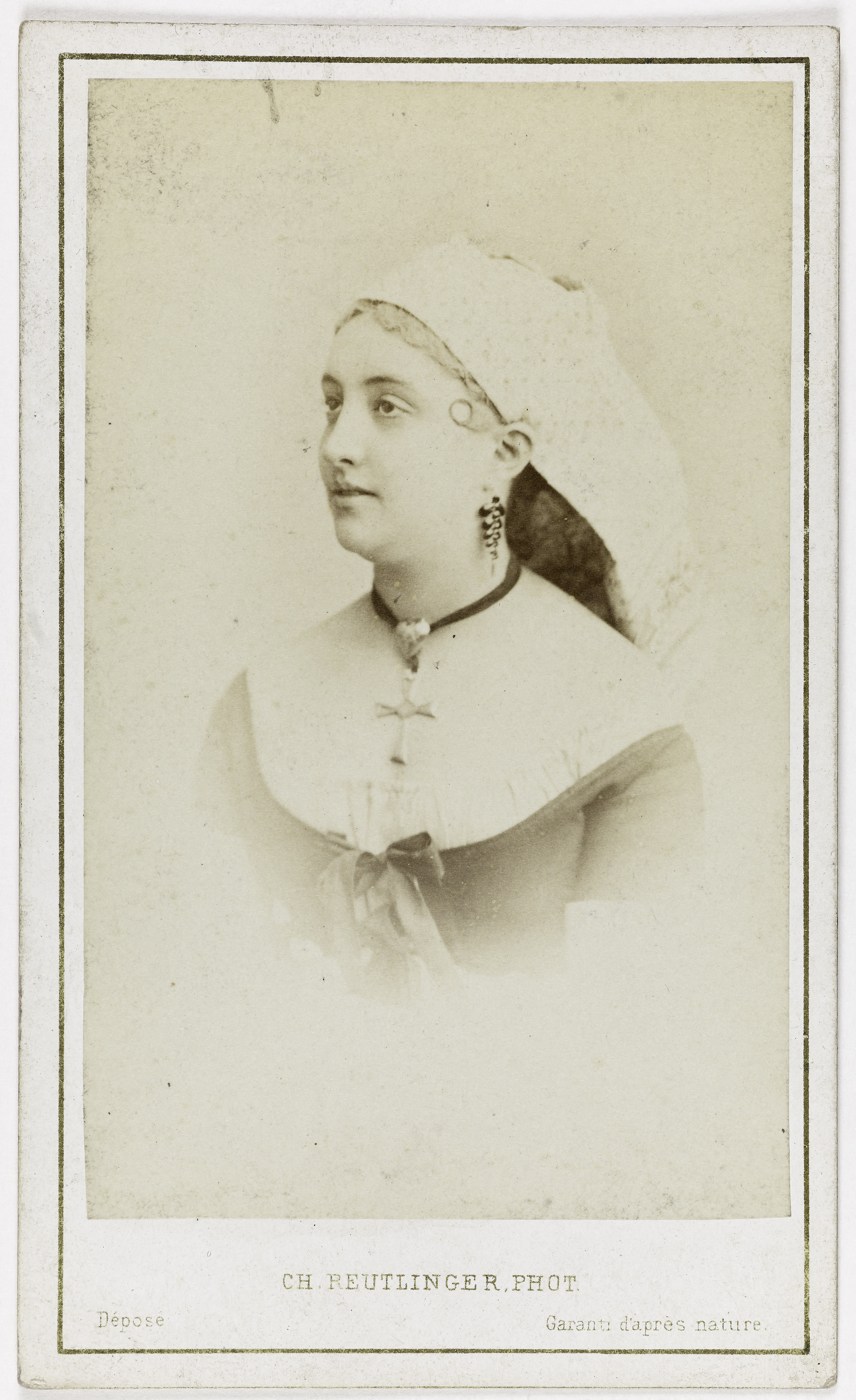 Charles Reutlinger, Portrait de Léontine Massin (1847-1901), actrice de théâtre entre 1863 et 1883.