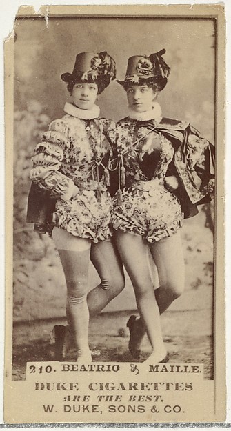 W. Duke, Sons & Co., Card Number 210, Beatrice & Maille, from the Actors and Actresses series (N145-7) issued by Duke Sons & Co. to promote Duke Cigarettes