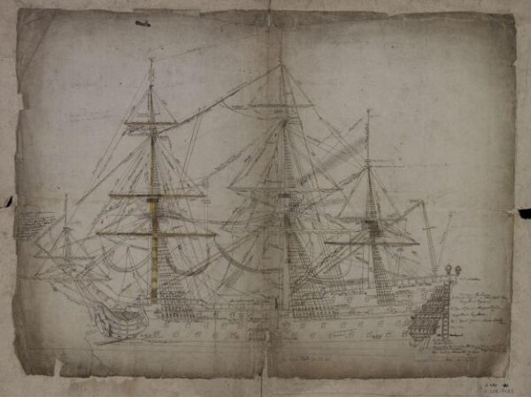 Unknown, Drawing of a ship possibly for a production of Richard II