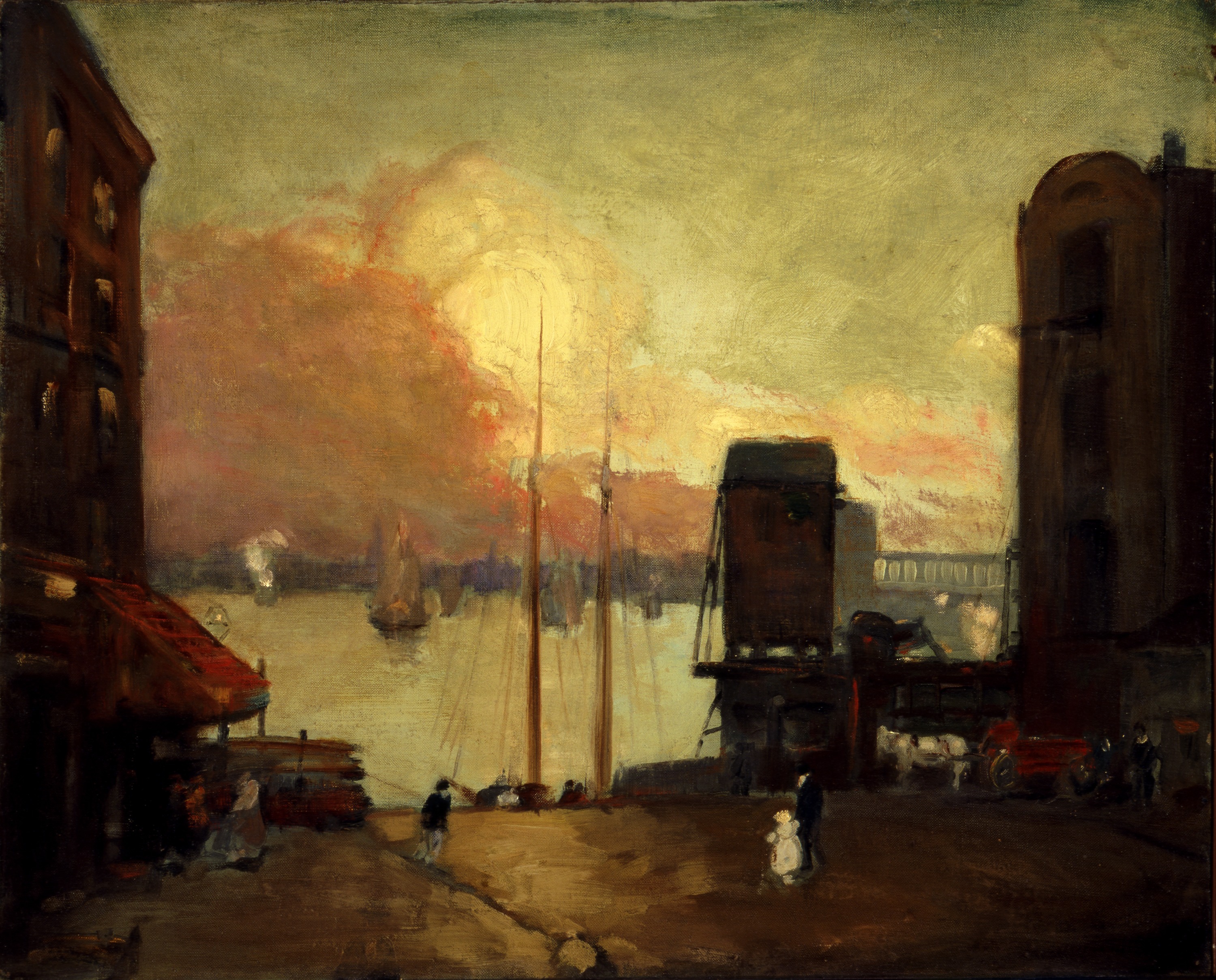 Robert Henri, Cumulus Clouds, East River