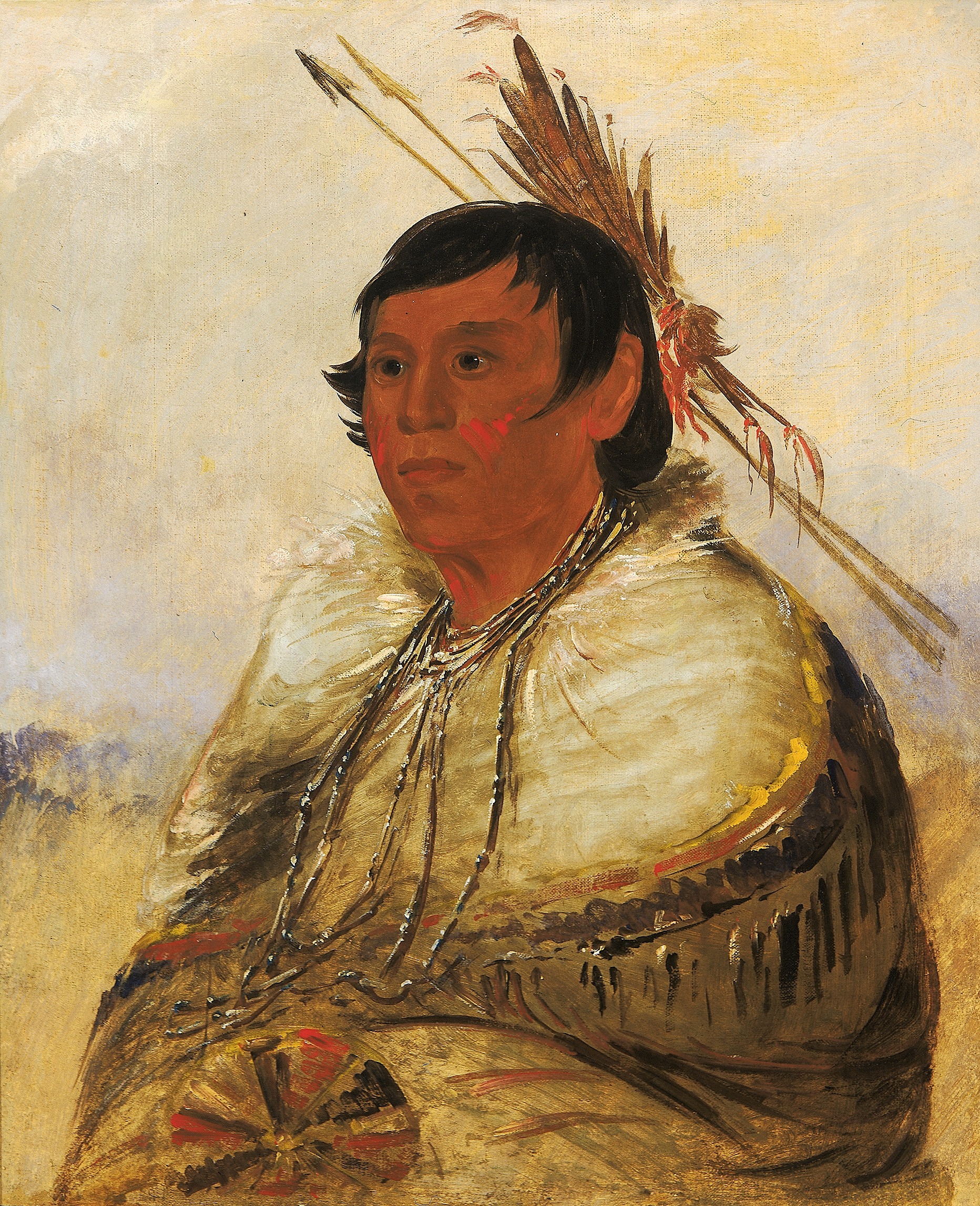 George Catlin, Ni-a-có-mo, Fix With the Foot, a Brave