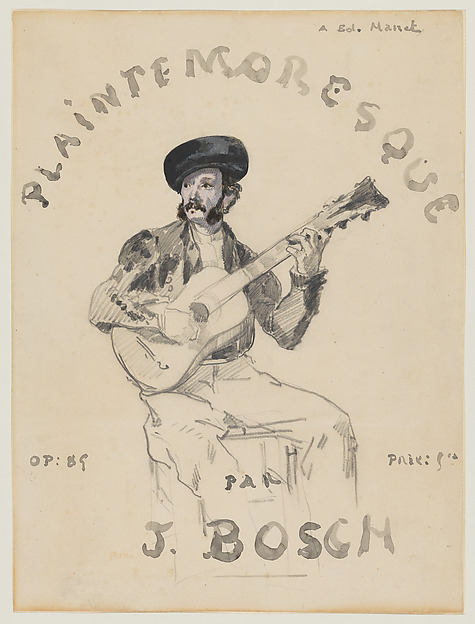 Edouard Manet, Plainte Moresque: Portrait of Jaime Bosch
