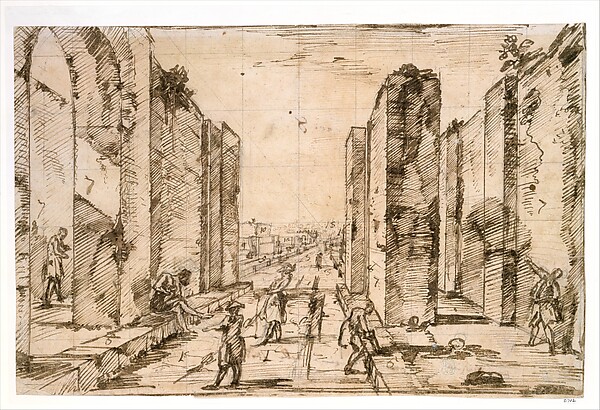 Giovanni Battista Piranesi, View through the Herculaneum Gate, Pompeii