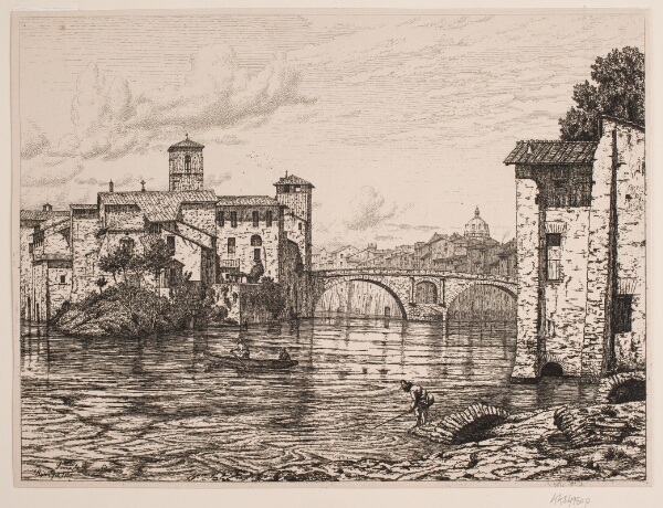 Vilhelm Kyhn, Parti ved Ponte Rotto i Rom