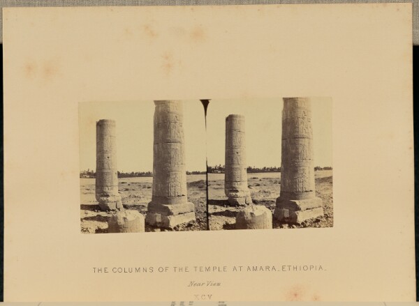 Francis Frith, The Columns of the Temple at Amara, Ethiopia. Near View