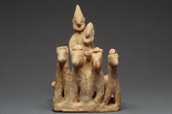 Unknown, Statuette of a Quadriga with Warrior and Charioteer