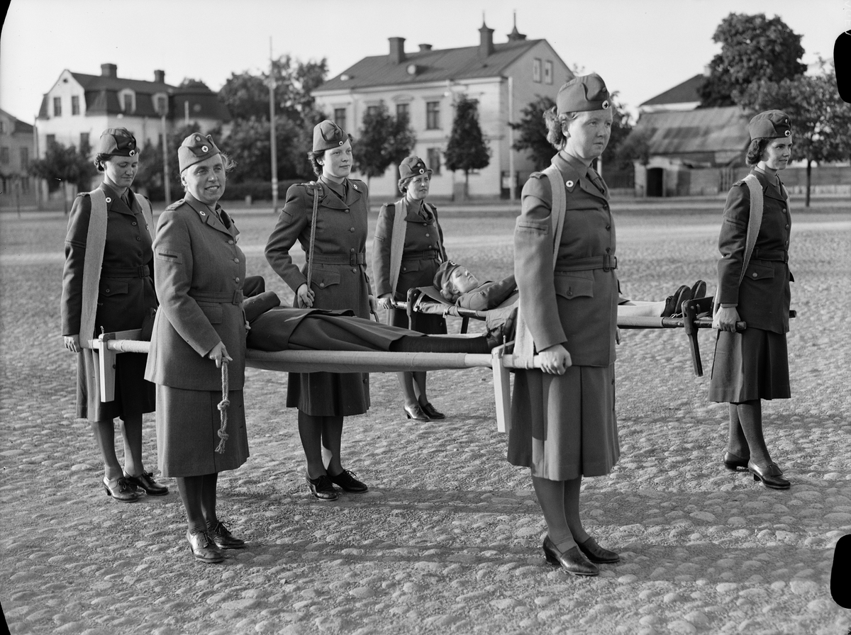 Paul Sandberg, Probable Civil Defence Exercise at Vaksala Square, Fålhagen, Uppsala July 1944