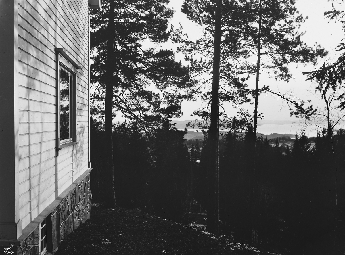 Anders Beer Wilse, Prot: Fru Marshmands Villa Slemdal Utsigt med huset
