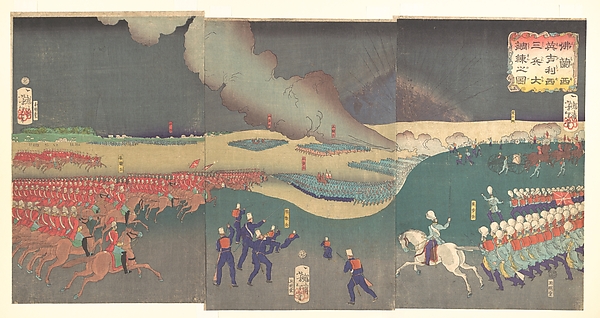 Tsukioka Yoshitoshi, Maneuvers by Three Categories of French and English Soldiers (Furansu Igirisu sanhei ōchōren no zu)