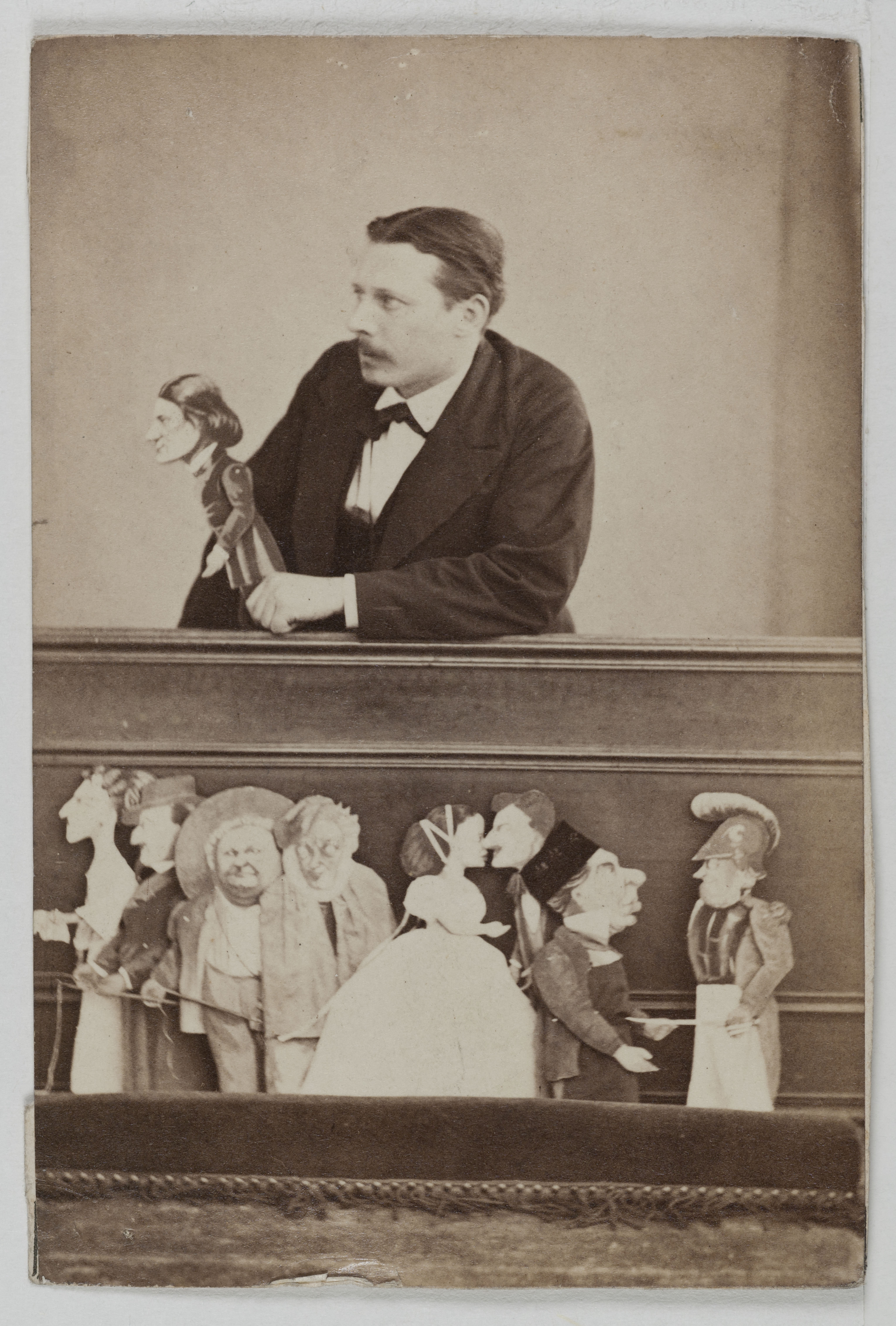 Anonyme, Portrait de Louis Lemercier de Neuville, (1830-1918), (littérateur, journaliste, créateur du théâtre de Pupazzi)