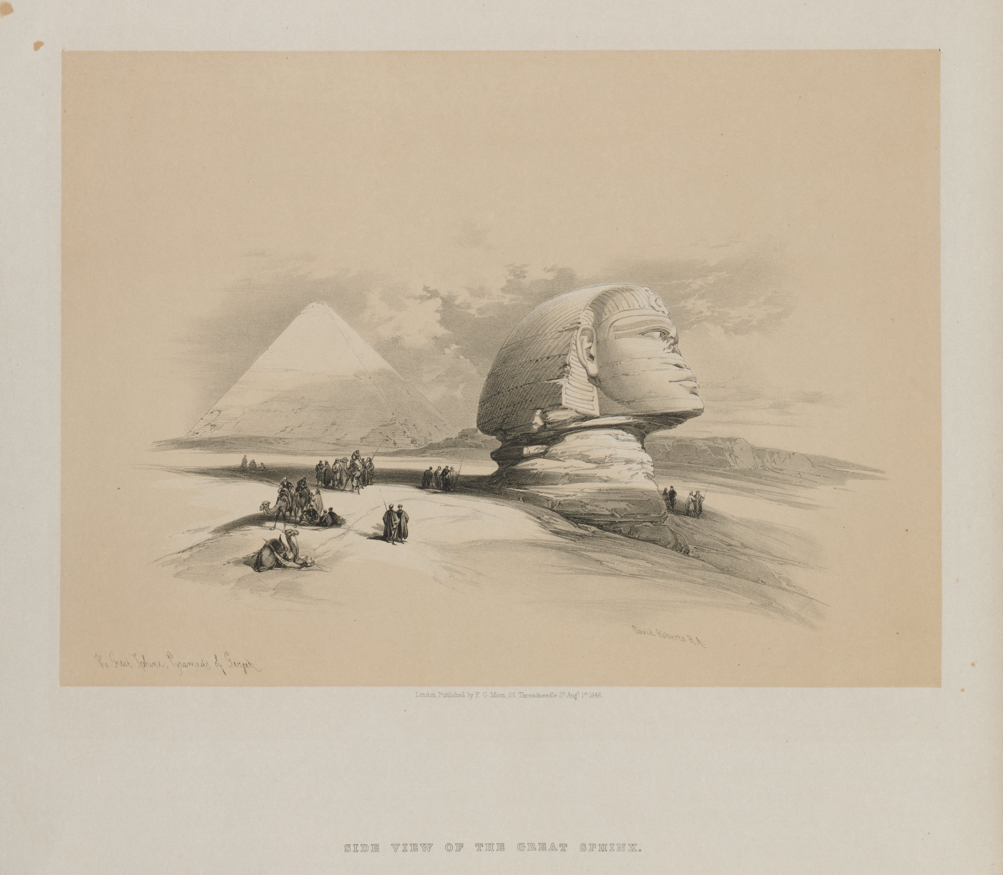 Louis Haghe, Egypt and Nubia, Volume I: The Great Sphinx, Pyramids of Gezeeh