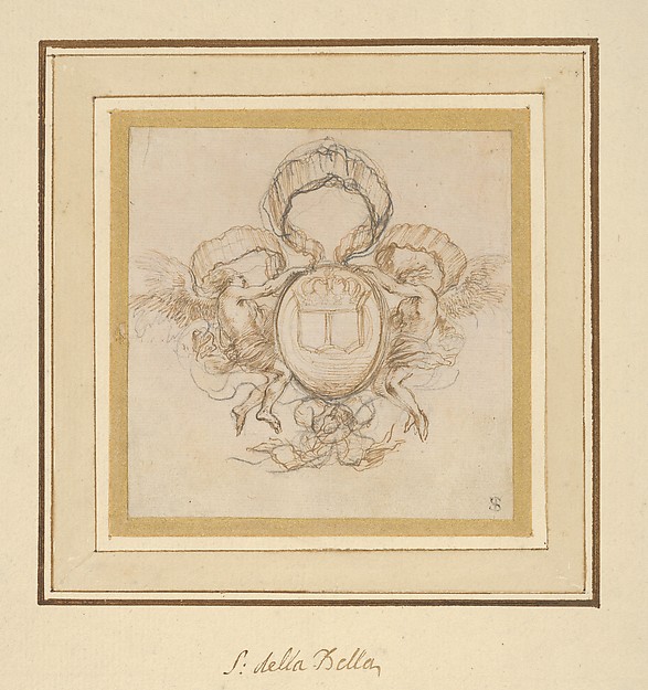 Stefano della Bella, Cartouche for Le Pont Neuf