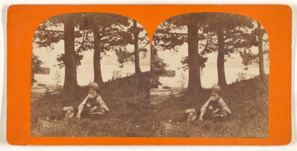 Unknown, [View of Lake George. Mr. W. Linfield in Foreground]