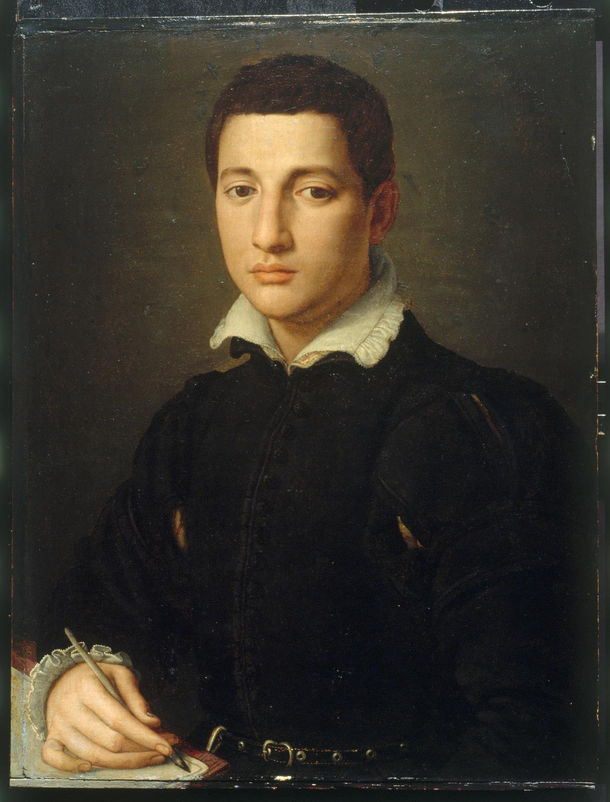 Alessandro Allori, Portrait of a Young Man Writing