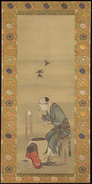 Katsushika Hokusai, Woman Spinning Silk