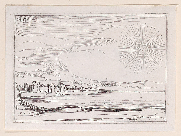 Jacques Callot, Le Soleil Levant (The Sun Rising), plate 19 from "Lux Claustri ou La Lumière du Cloitre" (The Light of the Cloisters)