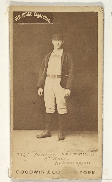 Goodwin & Company, Jerry Denny, 3rd Base, Indianapolis, from the Old Judge series (N172) for Old Judge Cigarettes