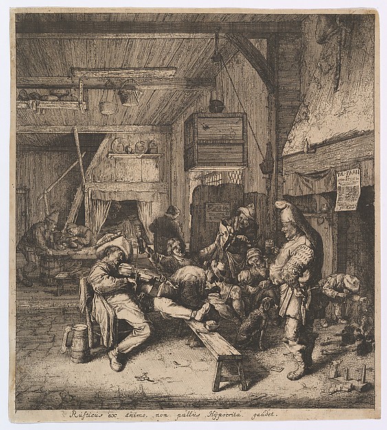 Cornelis Dusart, The Violin Player Seated in the Inn