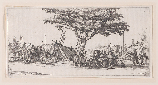 Jacques Callot, Le Campement (The Camp), plate 1 from "Les Petites Misères de la Guerre" (The Little Miseries of War)