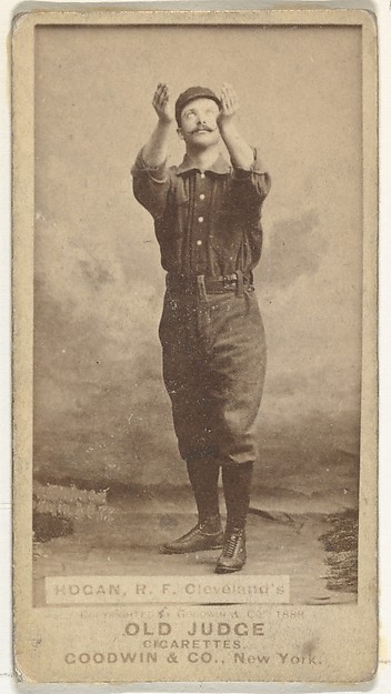 Goodwin & Company, Mortimer Edward Hogan, Right Field, Cleveland, from the Old Judge series (N172) for Old Judge Cigarettes