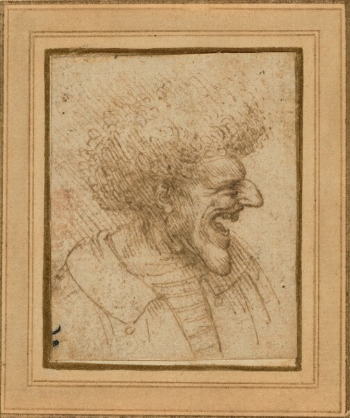 Leonardo da Vinci, Caricature of a Man with Bushy Hair