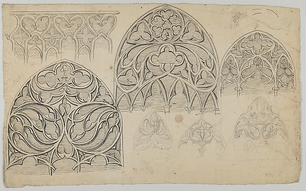 Anonymous, Designs for Gothic tracery