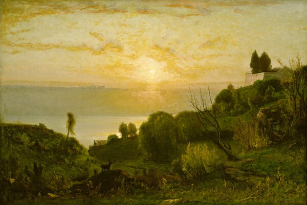 George Inness, Lake Albano, Sunset