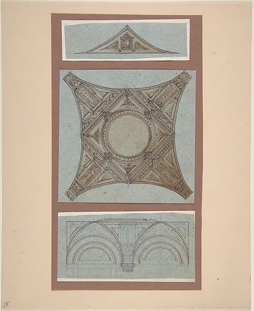 Anonymous, French, 19th century, Designs for Decoration of Vaults