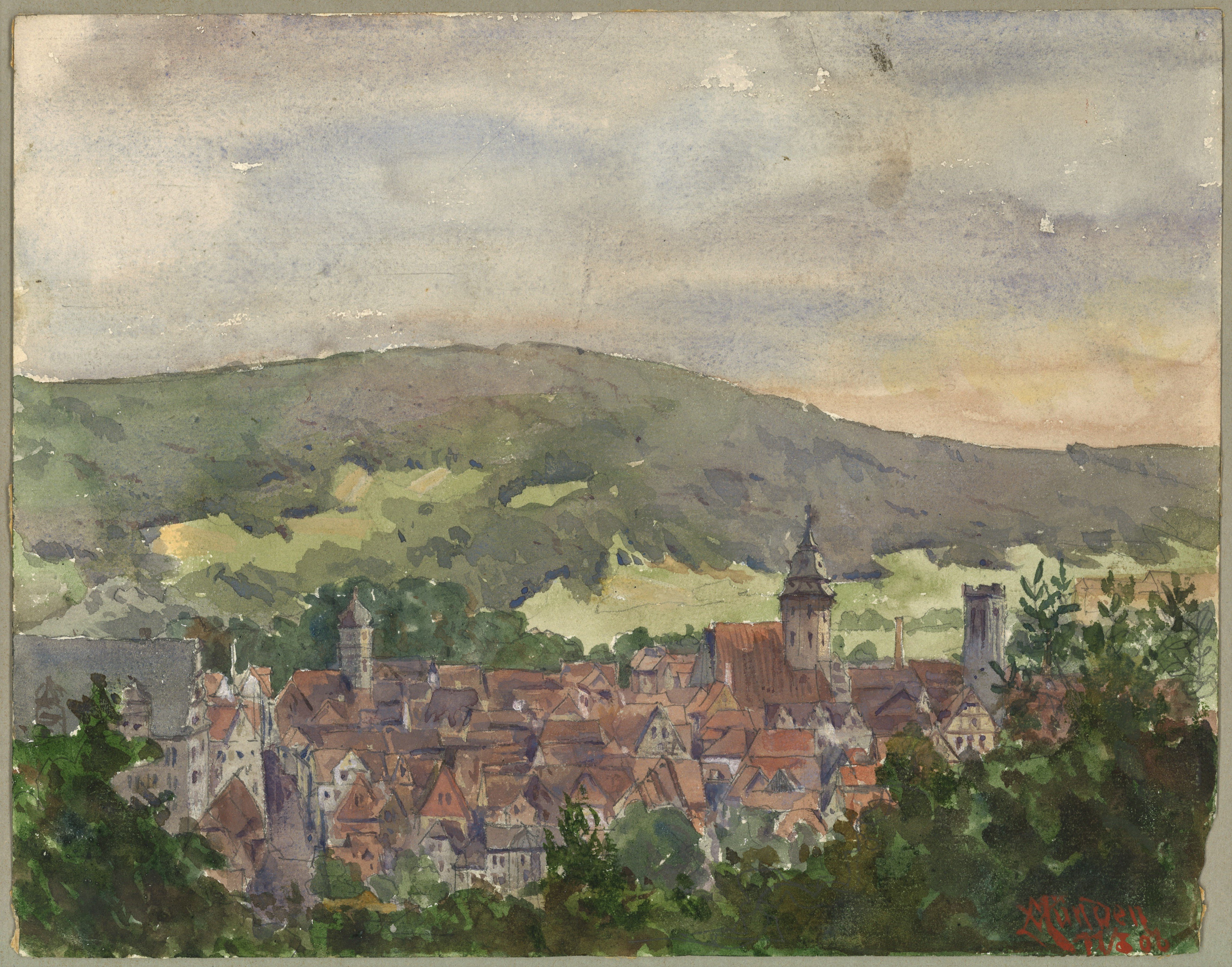 Otto Stiehl, Hann. Münden: Altstadt von Nordosten