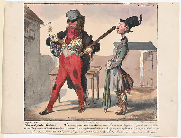 Honoré Daumier, Plate 1: Bertrand, I adore industry...., from 'Caricaturana,' published in Les Robert Macaires