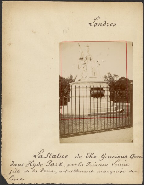 Unknown, [Queen Victoria Statue, Kensington Gardens]