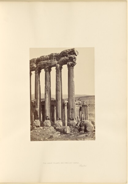 Francis Frith, The Great Pillars and Smaller Temple, Baalbec